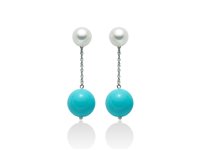 Orecchini Miluna Donna Terra E Mare in Argento Corallo PER2066